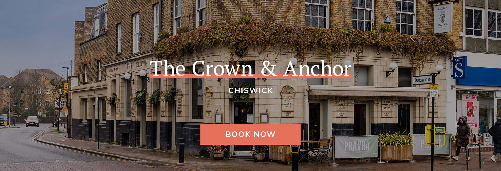 Enjoy a meal at your local pub at The Crown and Anchor Chiswick in London